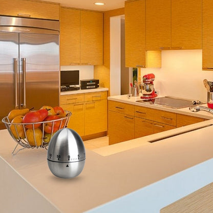 Mechanical Egg Kitchen Cooking Timer Alarm 60 นาทีเครื่องมือห้องครัวสแตนเลส, Mechanical Egg Timer