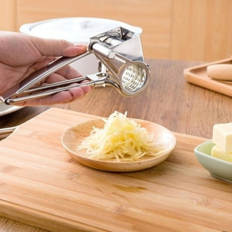 เครื่องขูดชีส Rotory คอนเทนเนอร์เครื่องหั่นโรตารี่มือหมุนสแตนเลส, with 3-4 holes, with 7-8 holes, with 9-10 holes, with flakes