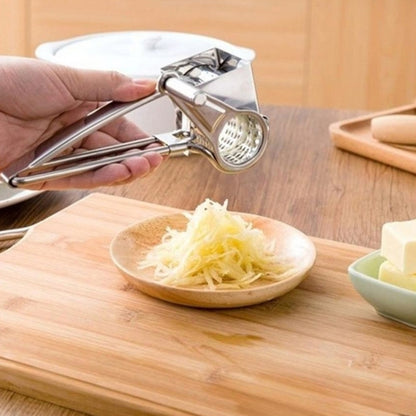 เครื่องขูดชีส Rotory คอนเทนเนอร์เครื่องหั่นโรตารี่มือหมุนสแตนเลส, with 3-4 holes, with 7-8 holes, with 9-10 holes, with flakes