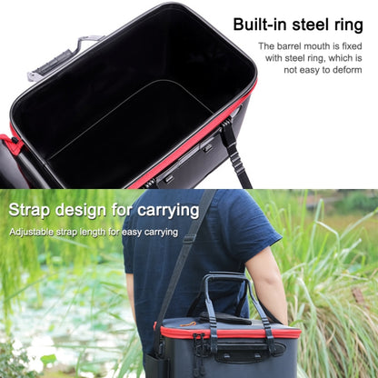 หนามัลติฟังก์ชั่พับกล่องปลาสดถังตกปลา, 35 cm (with Handle without Side Pockets), 50 cm (with Handle and Side Pocket)