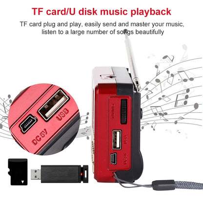 3 ชิ้น HABONG KK-170 แบบพกพา 21 วงวิทยุ FM / AM / SW วิทยุรับวิทยุแบบชาร์จลำโพงรองรับ USB / บัตร TF / เครื่องเล่นเพลง MP3