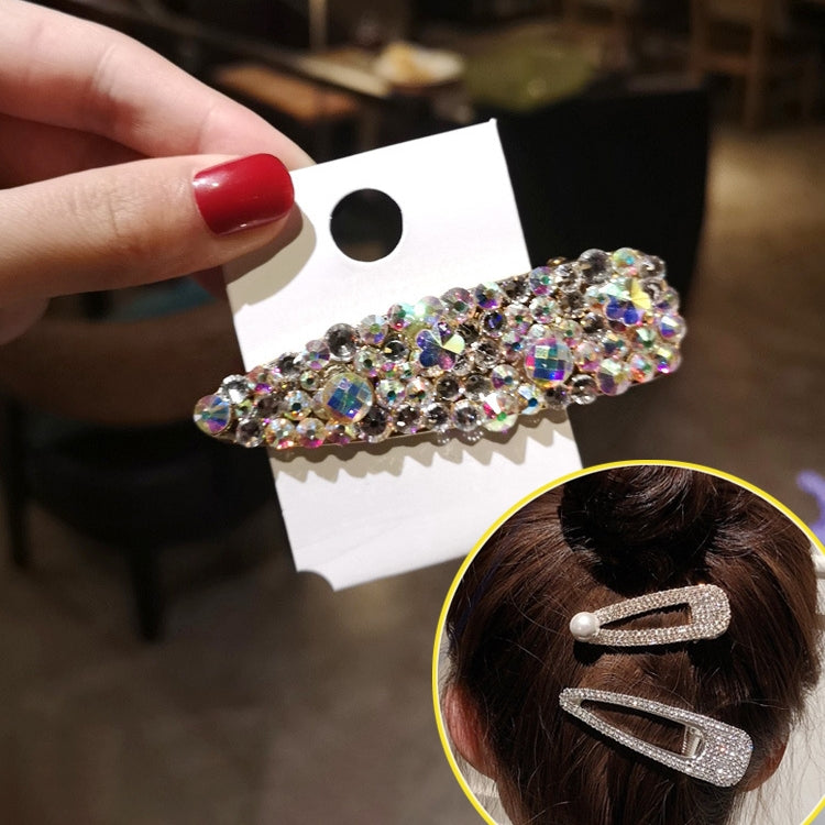 แฟชั่นแฟลชหรูหราเพชรคริสตัลเพิร์ล Elegant ผู้หญิง Barrettes อุปกรณ์เสริมผม