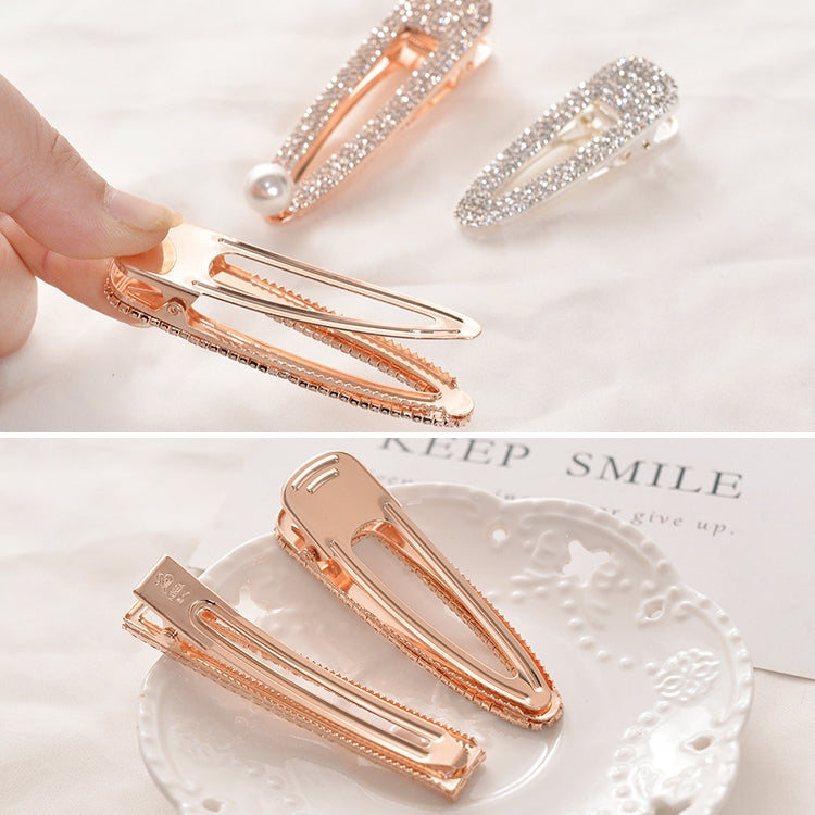 แฟชั่นแฟลชหรูหราเพชรคริสตัลเพิร์ล Elegant ผู้หญิง Barrettes อุปกรณ์เสริมผม
