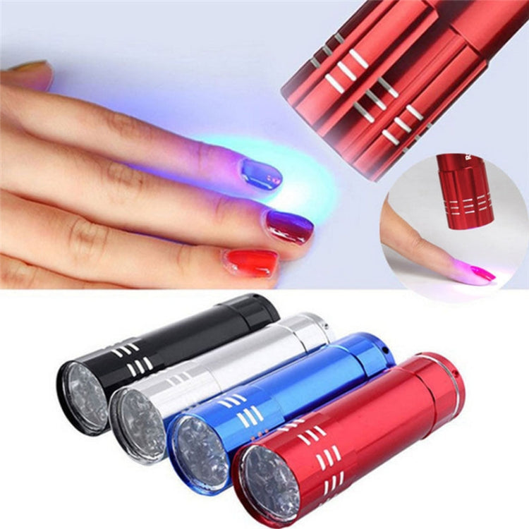 2 ชิ้นเครื่องเป่าเล็บมินิ LED ไฟฉายโคมไฟยูวีแบบพกพาสำหรับเล็บเจลเครื่องเป่าอย่างรวดเร็ว