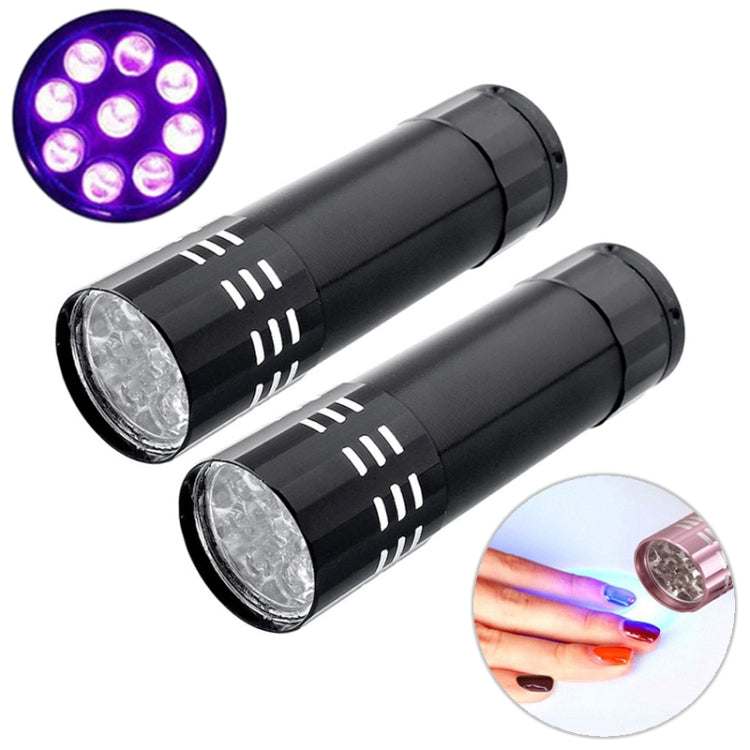 2 ชิ้นเครื่องเป่าเล็บมินิ LED ไฟฉายโคมไฟยูวีแบบพกพาสำหรับเล็บเจลเครื่องเป่าอย่างรวดเร็ว