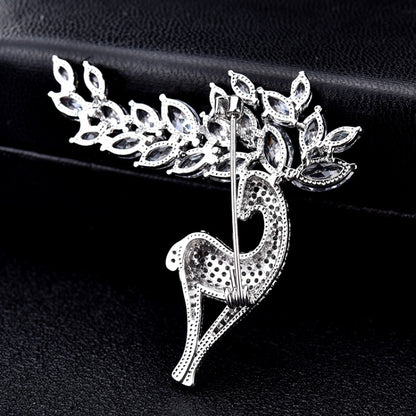 ผู้หญิงแฟชั่นคริสตัลเพทายกวางน่ารักเข็มกลัด, Cute Deer