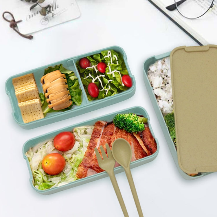 900ml 3 ชั้นกล่อง Bento กล่องอาหารกลางวันกล่องอาหารคอนเทนเนอร์ฟางข้าวสาลีวัสดุไมโครเวฟอาหารเย็นกล่องอาหารกลางวัน