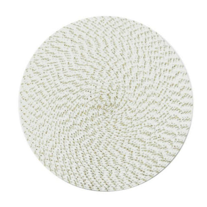 แผ่นรองจานทอวงรี PP ทรงกลม 2 ชิ้น, Diameter 36cm, Diameter 18cm