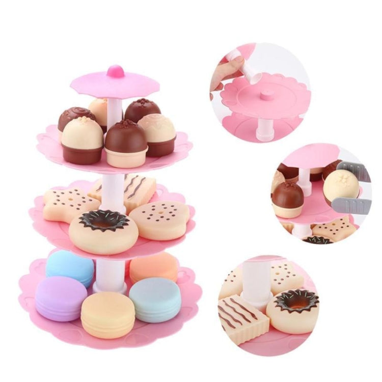 อาหารเด็กของเล่นเด็กขนมเค้กทาวเวอร์ชุดน้ำชาแกล้งทำเป็นเล่นอาหารของเล่น, Cake Desserts