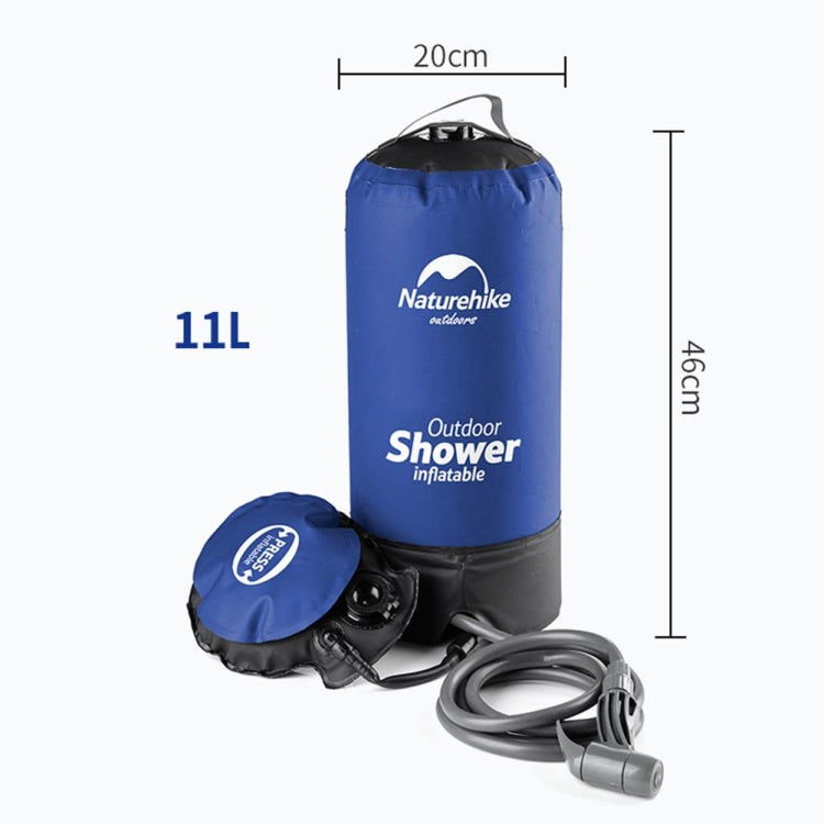 11L แคมป์ปิ้งกลางแจ้งเดินป่า PVC แบบพกพาอาบน้ำถังเก็บน้ำถุงน้ำฝักบัว