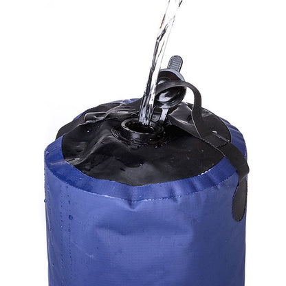 11L แคมป์ปิ้งกลางแจ้งเดินป่า PVC แบบพกพาอาบน้ำถังเก็บน้ำถุงน้ำฝักบัว