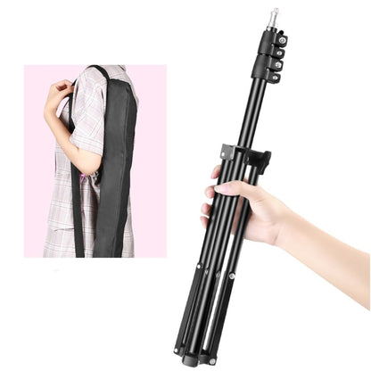 แหวน LED อุณหภูมิสีหรี่แสงได้ชุดเติมแสงถ่ายทอดสด, 14 inch+Phone Clip With 2.1m Tripod Mount, CN Plug, 18 inch+ Phone Clip With 2.1m Tripod Mount, CN Plug, 18 inch+6 Phone Clips+Microphone Pole With 2.1m Tripod Mount, CN Plug