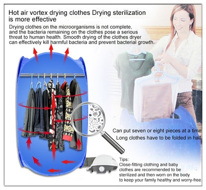 พับได้ฟรีติดตั้งเครื่องอบผ้าขนาดเล็กแบบพกพาในครัวเรือน, Mini Clothes Dryer