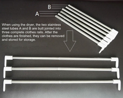 พับได้ฟรีติดตั้งเครื่องอบผ้าขนาดเล็กแบบพกพาในครัวเรือน, Mini Clothes Dryer