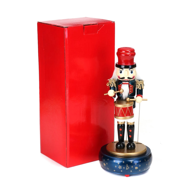 Retro ไม้ Nutcracker กลองกล่องดนตรีสำหรับของขวัญตกแต่งบ้านสไตล์วินเทจ