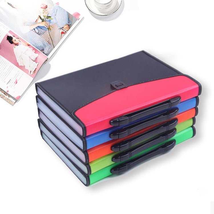 แบบพกพา 12 ชั้นกระเป๋า A4 ขยายไฟล์จำแนกโฟลเดอร์ PP เก็บคลิปแพคเกจตั๋ว
