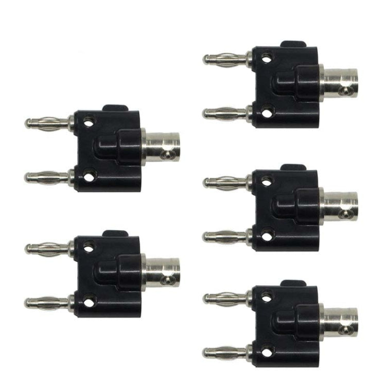 5 ชิ้น BNC หญิงถึงอะแดปเตอร์ปลั๊กกล้วยคู่ที่ผูกขั้วต่อตัวผู้, BNC Female To Dual Banana Male