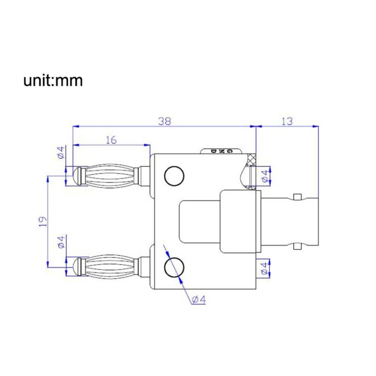 5 ชิ้น BNC หญิงถึงอะแดปเตอร์ปลั๊กกล้วยคู่ที่ผูกขั้วต่อตัวผู้, BNC Female To Dual Banana Male