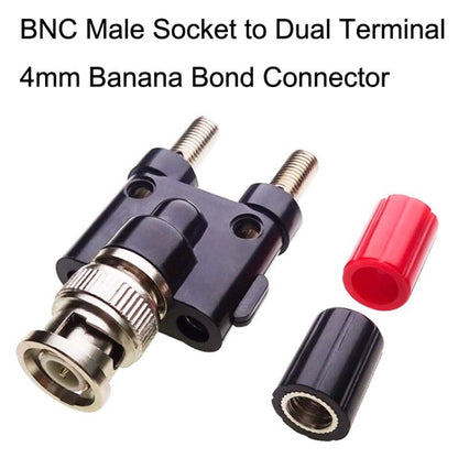 5 ชิ้น BNC ปลั๊กชายกล้วย 2 แจ็คหญิงอะแดปเตอร์ RF, BNC Male to Two Banana Female
