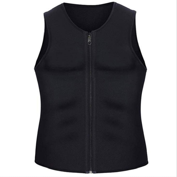 ผู้ชายซิปเสื้อกั๊กหน้าท้องรัดตัวเสื้อผ้าออกกำลังกาย, S, L, XL, XXL, XXXL, M