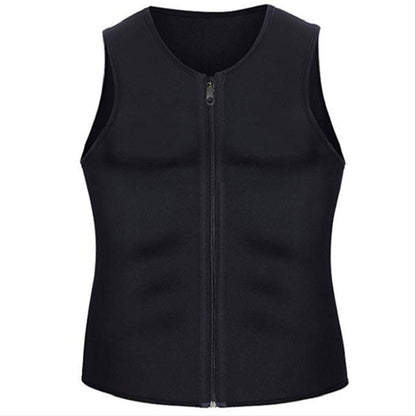 ผู้ชายซิปเสื้อกั๊กหน้าท้องรัดตัวเสื้อผ้าออกกำลังกาย, S, L, XL, XXL, XXXL, M
