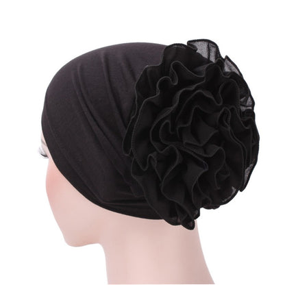 หมวกผ้าโพกหัวผ้าโพกหัวผ้าชีฟองสีทึบหมวกใหญ่, One Size