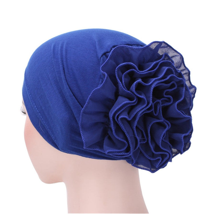 หมวกผ้าโพกหัวผ้าโพกหัวผ้าชีฟองสีทึบหมวกใหญ่, One Size