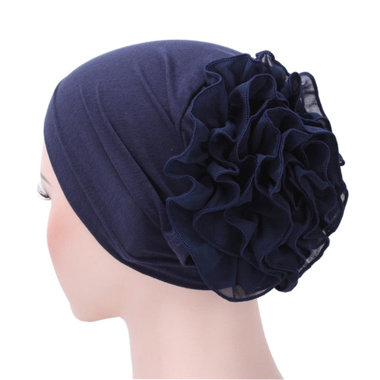 หมวกผ้าโพกหัวผ้าโพกหัวผ้าชีฟองสีทึบหมวกใหญ่, One Size