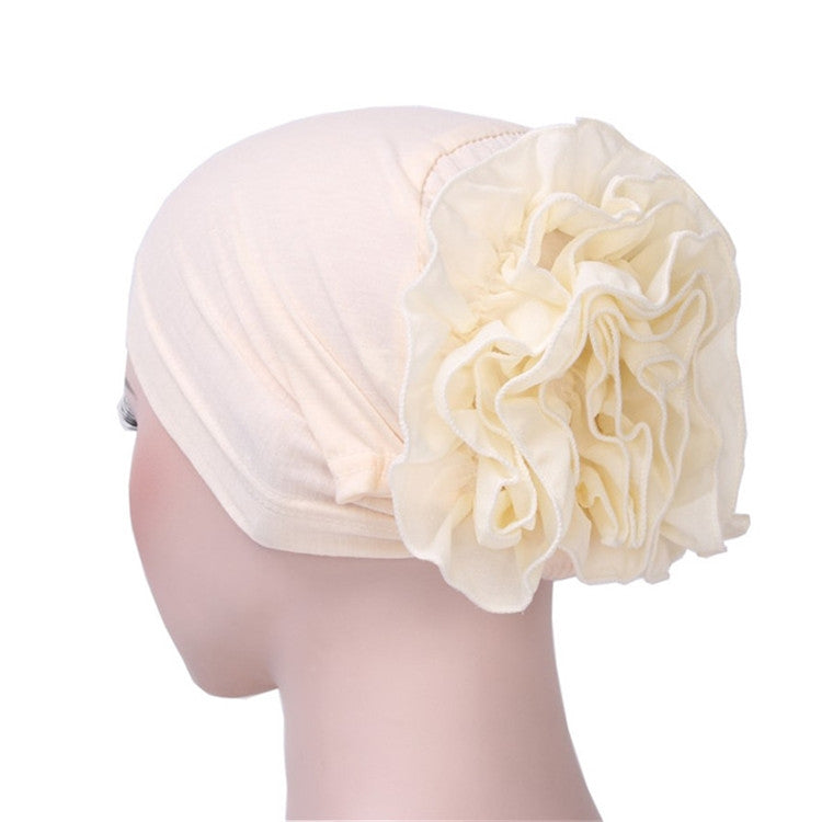 หมวกผ้าโพกหัวผ้าโพกหัวผ้าชีฟองสีทึบหมวกใหญ่, One Size