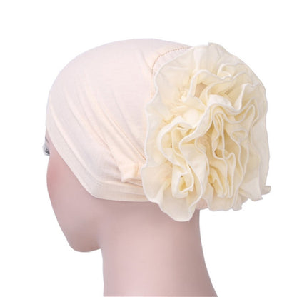 หมวกผ้าโพกหัวผ้าโพกหัวผ้าชีฟองสีทึบหมวกใหญ่, One Size
