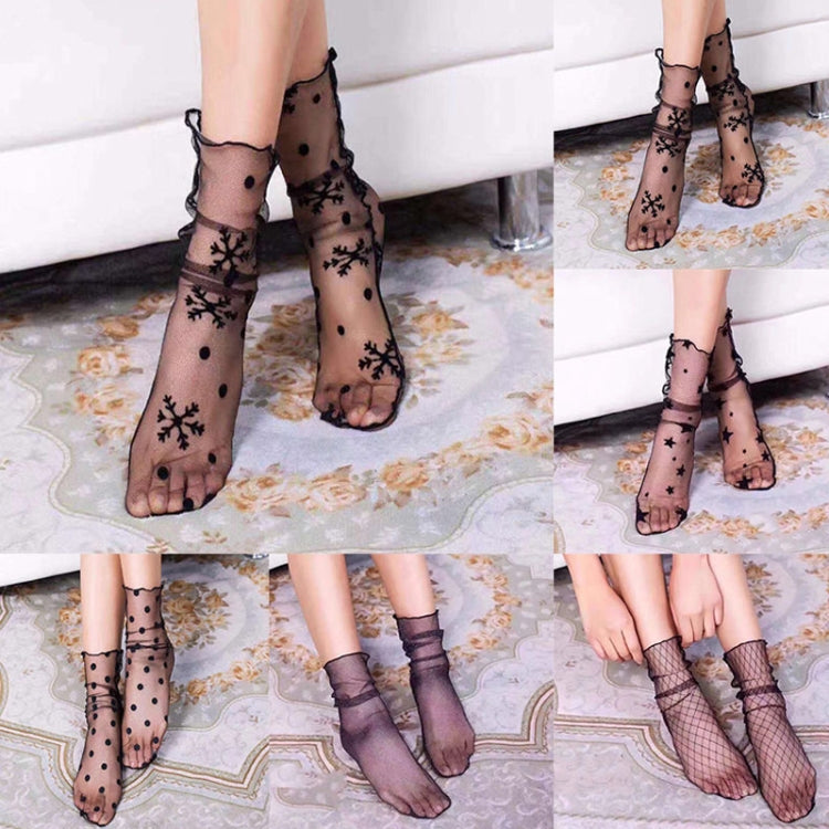 3 คู่ถุงเท้าลูกไม้ Fishnet ปักปลาผู้หญิงสุทธิถุงเท้าข้อเท้าถุงเท้าสั้น Ruffle เซ็กซี่