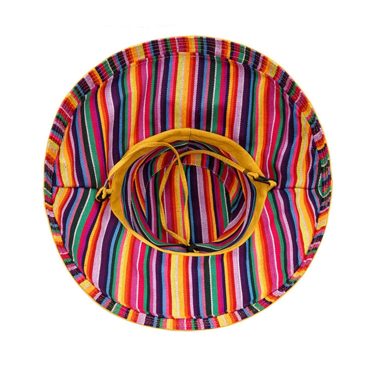 ฤดูร้อนสุภาพสตรีสไตล์แห่งชาติหมวกชายหาดสวมใส่สองด้าน Big Edge Sunhat, One Size