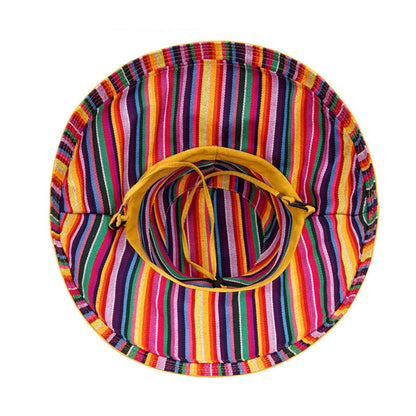 ฤดูร้อนสุภาพสตรีสไตล์แห่งชาติหมวกชายหาดสวมใส่สองด้าน Big Edge Sunhat, One Size