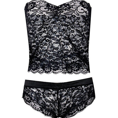 Corset Lace Brassiere Push Up เสื้อกั๊ก Bra และชุดกางเกงชุดชั้นในชุด, S, M, XL