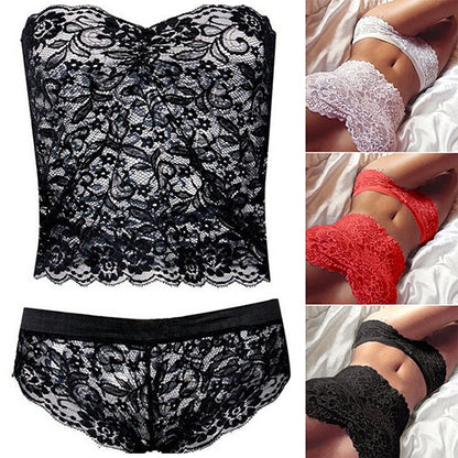 Corset Lace Brassiere Push Up เสื้อกั๊ก Bra และชุดกางเกงชุดชั้นในชุด, S, M, XL