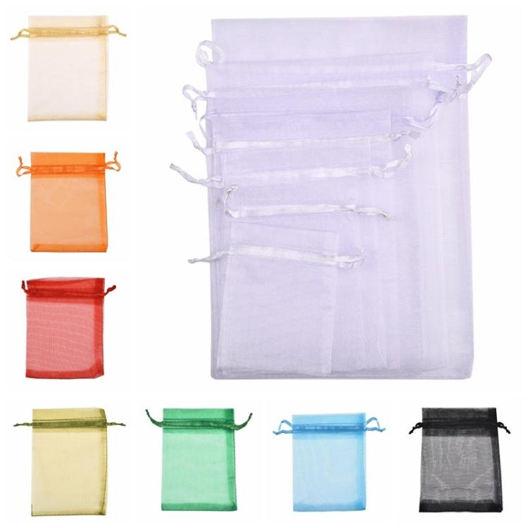 100 ชิ้นถุงของขวัญเครื่องประดับ Organza กระเป๋างานแต่งงานงานเลี้ยงวันเกิด Drawable กระเป๋า, 10x15cm