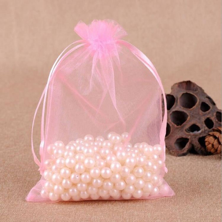 100 ชิ้นถุงของขวัญเครื่องประดับ Organza กระเป๋างานแต่งงานงานเลี้ยงวันเกิด Drawable กระเป๋า, 10x15cm