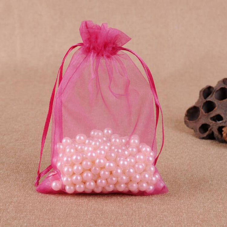 100 ชิ้นถุงของขวัญเครื่องประดับ Organza กระเป๋างานแต่งงานงานเลี้ยงวันเกิด Drawable กระเป๋า, 10x15cm
