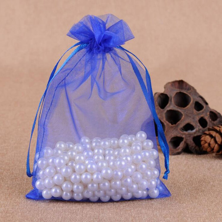 100 ชิ้นถุงของขวัญเครื่องประดับ Organza กระเป๋างานแต่งงานงานเลี้ยงวันเกิด Drawable กระเป๋า, 10x15cm