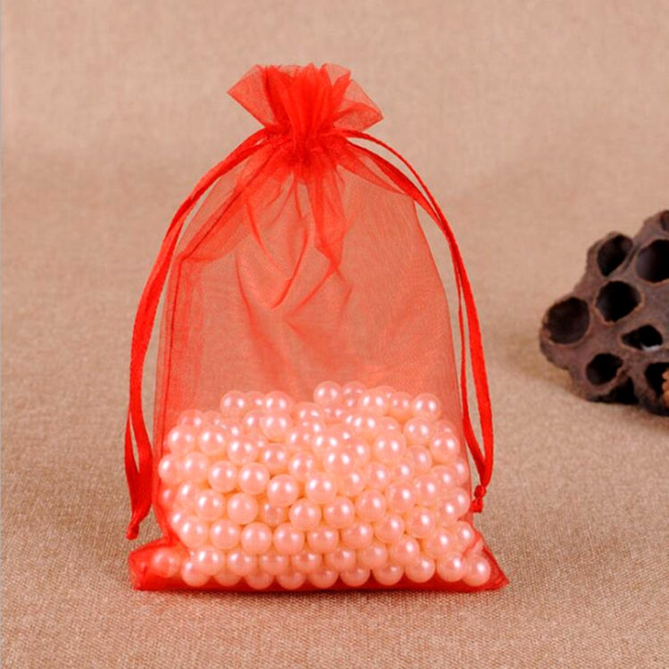 100 ชิ้นถุงของขวัญเครื่องประดับ Organza กระเป๋างานแต่งงานงานเลี้ยงวันเกิด Drawable กระเป๋า, 16X22cm, 9X12cm