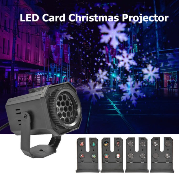 8W LED เวทีแสงคริสต์มาสเกล็ดหิมะรูปแบบการฉายโคมไฟผลแสงเลเซอร์, EU Plug