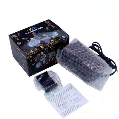 8W LED เวทีแสงคริสต์มาสเกล็ดหิมะรูปแบบการฉายโคมไฟผลแสงเลเซอร์, EU Plug