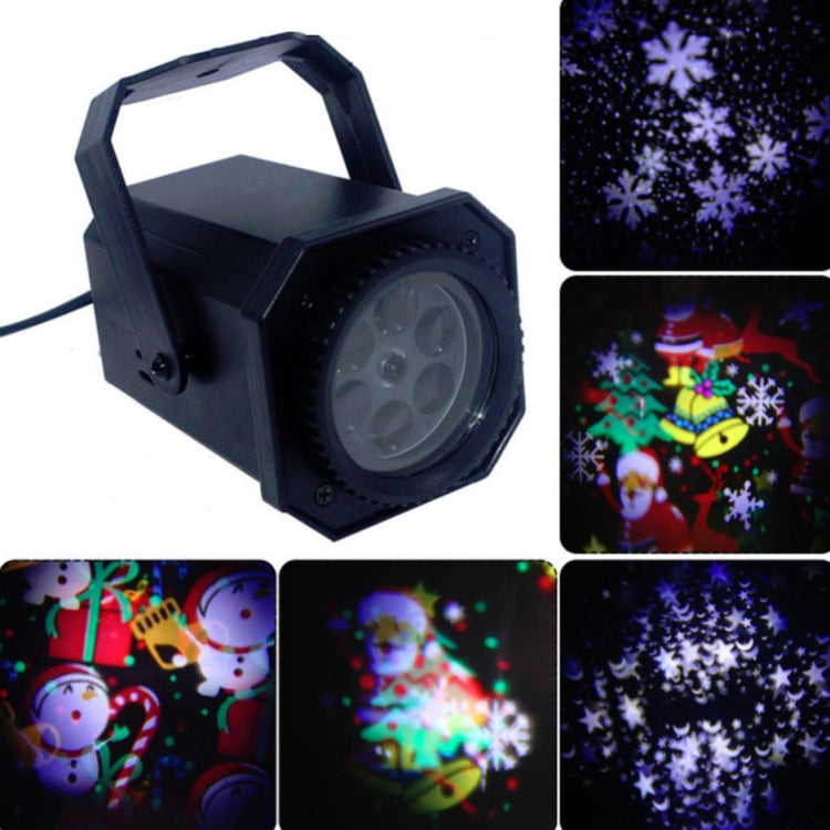 8W LED เวทีแสงคริสต์มาสเกล็ดหิมะรูปแบบการฉายโคมไฟผลแสงเลเซอร์, EU Plug