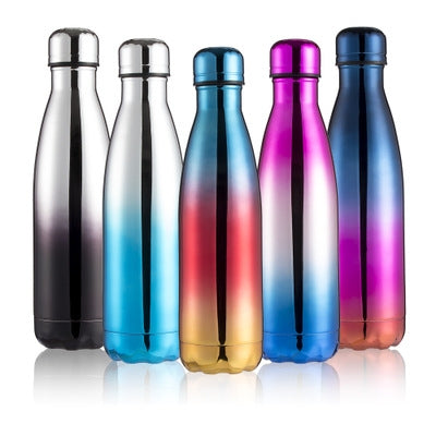 ถ้วยความร้อนกระติกน้ำร้อนขวดน้ำสแตนเลสแบบพกพากีฬากาต้มน้ำ, 500ml
