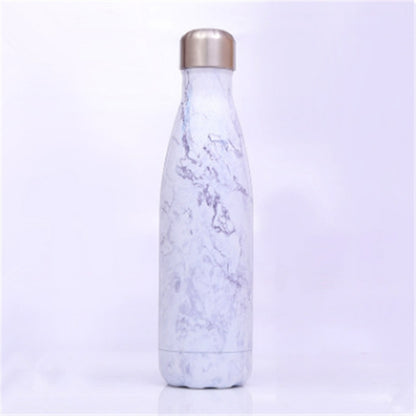 ถ้วยความร้อนกระติกน้ำร้อนขวดน้ำสแตนเลสแบบพกพากีฬากาต้มน้ำ, 500ml