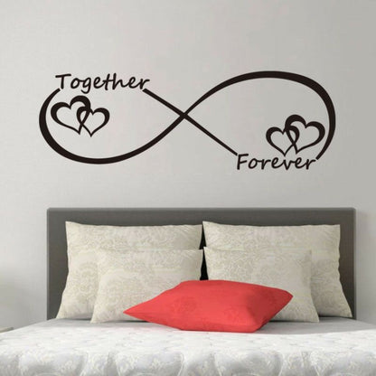 Together Forever ตัวอักษรภาษาอังกฤษห้องนอนแกะสลักสติ๊กเกอร์ติดผนัง, Together Forever