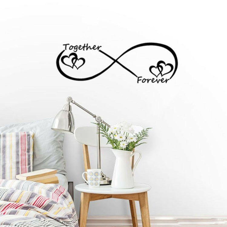 Together Forever ตัวอักษรภาษาอังกฤษห้องนอนแกะสลักสติ๊กเกอร์ติดผนัง, Together Forever