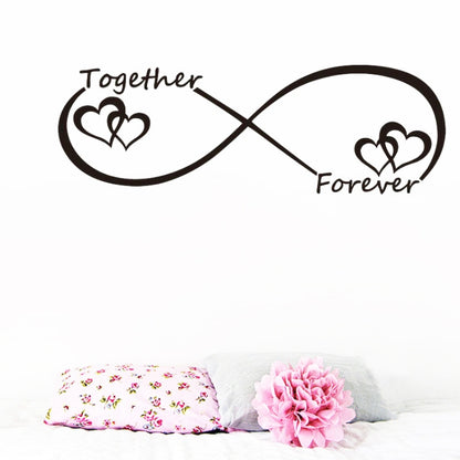 Together Forever ตัวอักษรภาษาอังกฤษห้องนอนแกะสลักสติ๊กเกอร์ติดผนัง, Together Forever