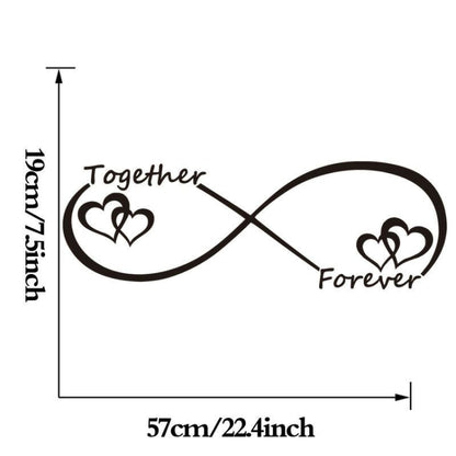 Together Forever ตัวอักษรภาษาอังกฤษห้องนอนแกะสลักสติ๊กเกอร์ติดผนัง, Together Forever