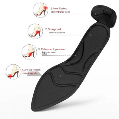 2 คู่ 8D Pad Inserts Heel Post Back Breathable Anti-SLIP สำหรับรองเท้าส้นสูง
